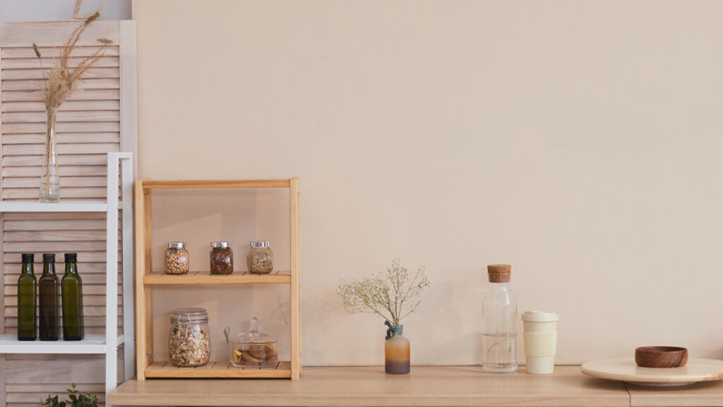 Feng Shui Küche Farben in hellen Beige Tönen